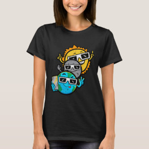 T-shirt Selfie Terre Lune Chaser Solaire Total Éclipse Sol