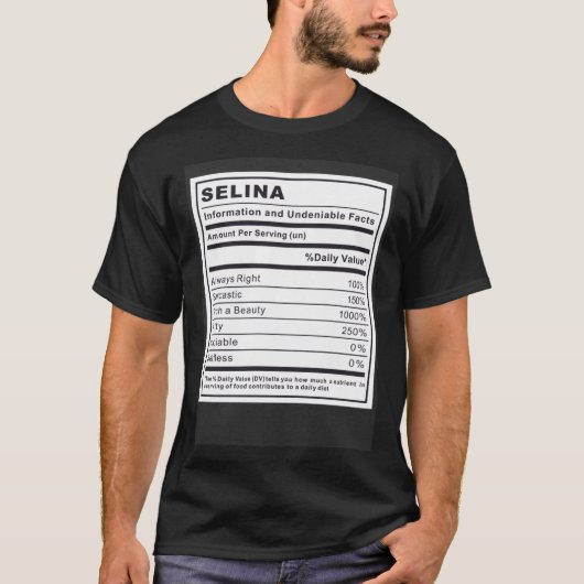 T-shirt Selina Information et faits indéniables (Devant)