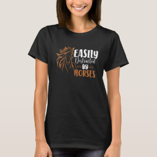 T-shirt Selle de cheval Fer à cheval Facilement distrait