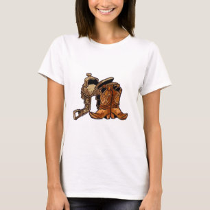 T-shirt Selle et bottes