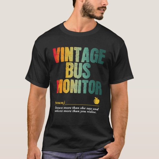T-shirt Semaine d'appréciation du moniteur d'autobus Retou (Devant)