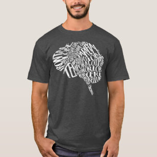 T-shirt Semaine des infirmières Typographie du cerveau RN