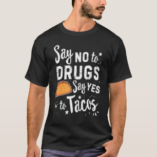T-shirt Semaine Rouge Du Ruban Dites Non Dites Oui À Tacos
