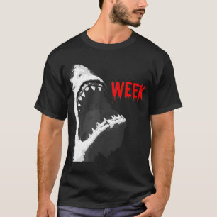 T-shirt Semaine sanglante Funny Shark Ouverture mâchoire D
