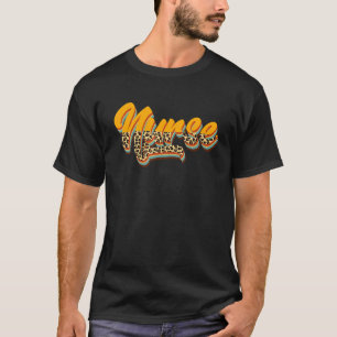 T-shirt Semaine vintage de l'Infirmière Leopard