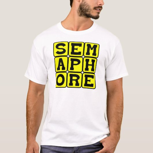 T-shirt Sémaphore, mode de communication sans parole (Devant)