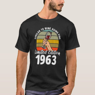T-shirt Semblable au vieillissement du vin fin né en 1963