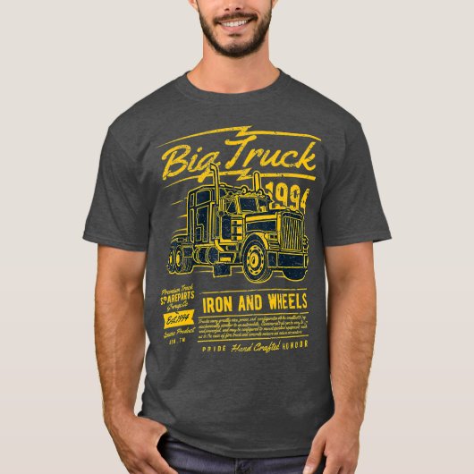 T-shirt Semi Camion Big Camion Diesel Iron Wheels (Devant)