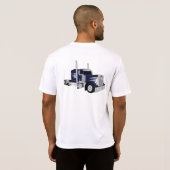 T-shirt Semi-remorque bleu foncé (Dos entier)