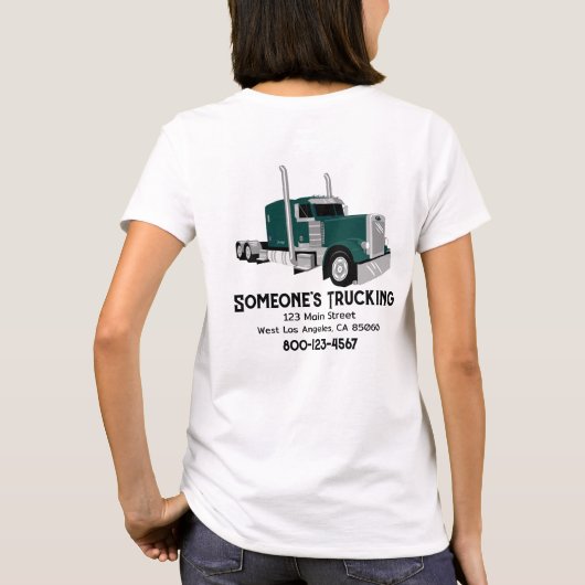 T-shirt Semi-remorque vert (Dos)