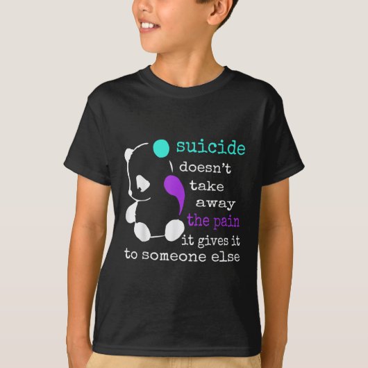 T-shirt Semicolon de prévention du suicide (Devant)