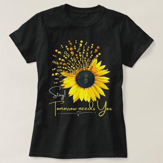 T-shirt Semicolon de tournesol S (Design devant)