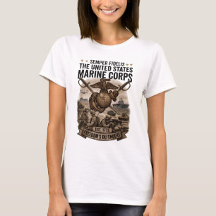 T-shirt Semper Fidelis USMC Défenseurs de la Liberté pour