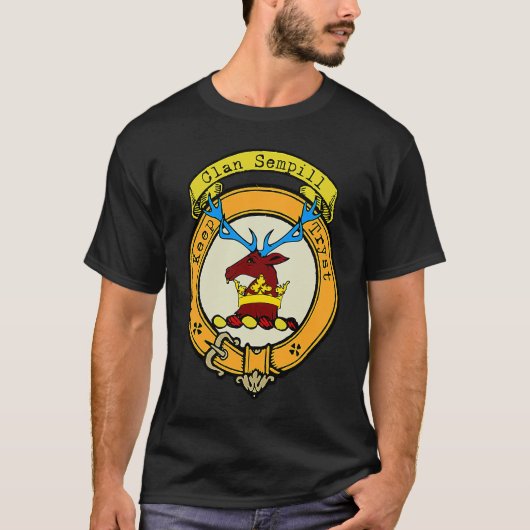 T-shirt Sempill Clan Scottish Crest (Devant)