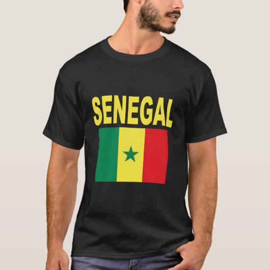 T-shirt Sénégal Drapeau Cool Drapeau Drapeaux Sénégalais D (Devant)