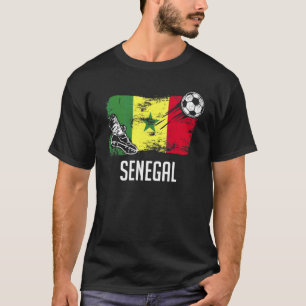 T-shirt Sénégal Drapeau Jersey Senegalese Soccer Team Séné
