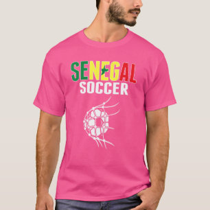 T-shirt Sénégal Football Ball Sur Net Sénégalais Football