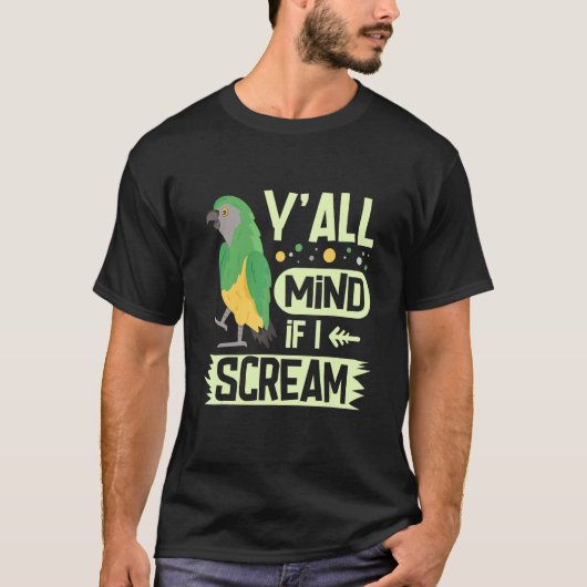 T-shirt Senegal parrot with parrot and  parrot (Devant)