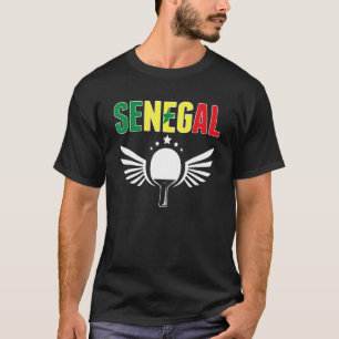 T-shirt Sénégal Ping Pong Soutien Sénégalais Tennis De Tab
