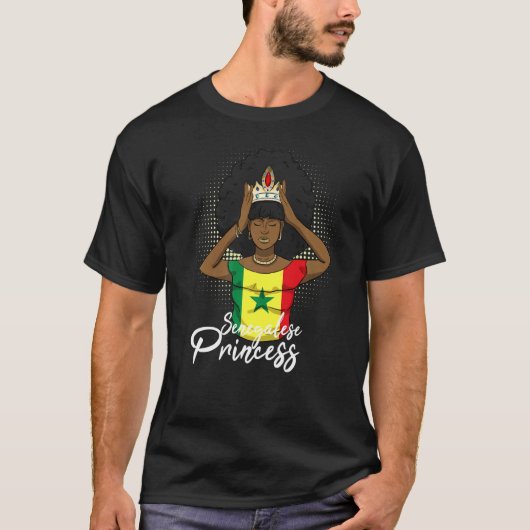 T-shirt Sénégal Sénégalais Afrique de l'Ouest Fière Prince (Devant)