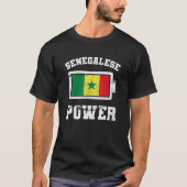 T-shirt Senegal Senegalese West Africa Proud Battery Power (Devant)