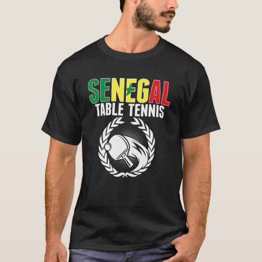 T-shirt Senegal Table Tennis   Senegalese Ping Pong Suppor (Devant)