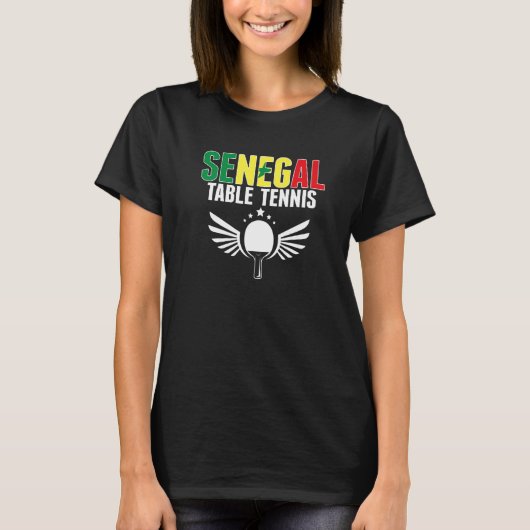 T-shirt Senegal Table Tennis  Senegalese Ping Pong Support (Devant)
