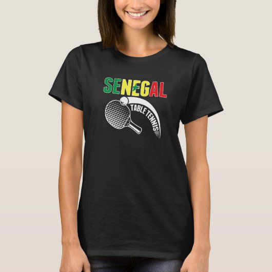 T-shirt Senegal Table Tennis  Support Senegalese Ping Pong (Devant)