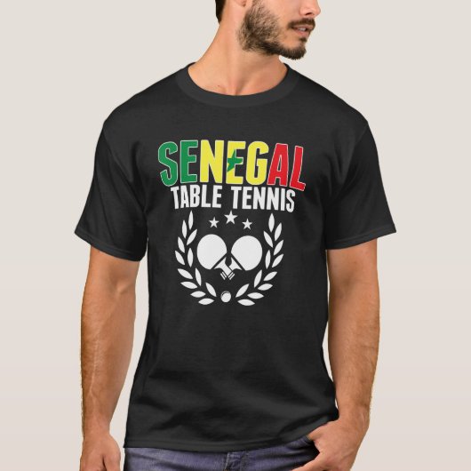 T-shirt Sénégal Tennis de table Sénégalais Ping Pong Suppo (Devant)