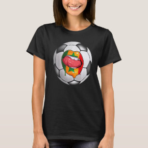 T-shirt Sénégal Ventilateur de football Sénégalais Bouche