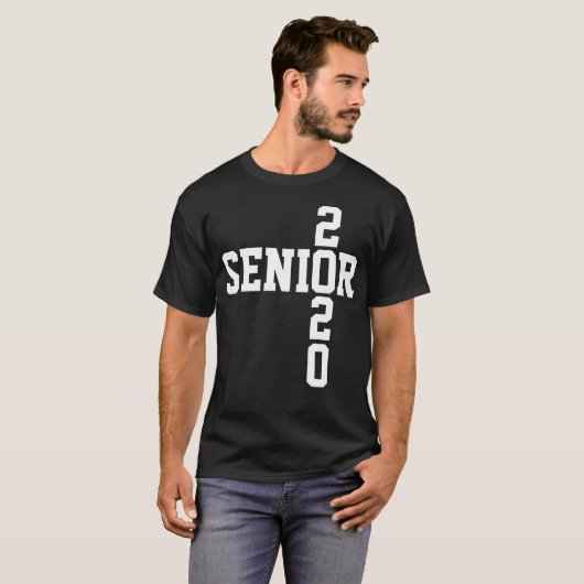 T-shirt Senior 2020 white Text Class of 2020 (Devant entier)