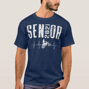 T-shirt Senior 2021 Motocross Heartbeat Dirt Bike Rider