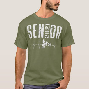 T-shirt Senior 2021 Motocross Heartbeat Dirt Bike Rider