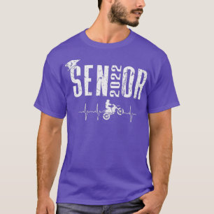 T-shirt Senior 2022 Motocross Heartbeat Dirt Bike Rider