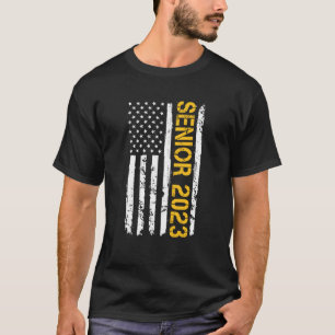 T-shirt Senior 2023 American Flag USA Graduation Class of