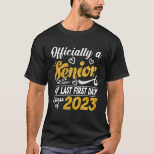 T-shirt Senior 2023 Retour À L'École Mon Dernier Premier J