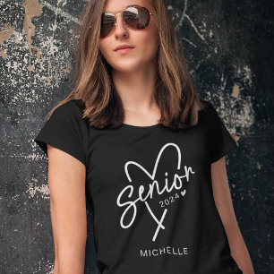 T-shirt Senior 2024 coeur tendance moderne