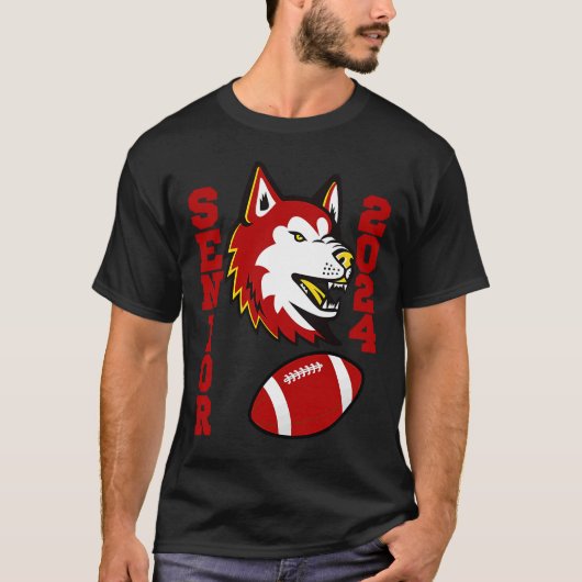 T-shirt Senior 2024 Husky et Football (Devant)