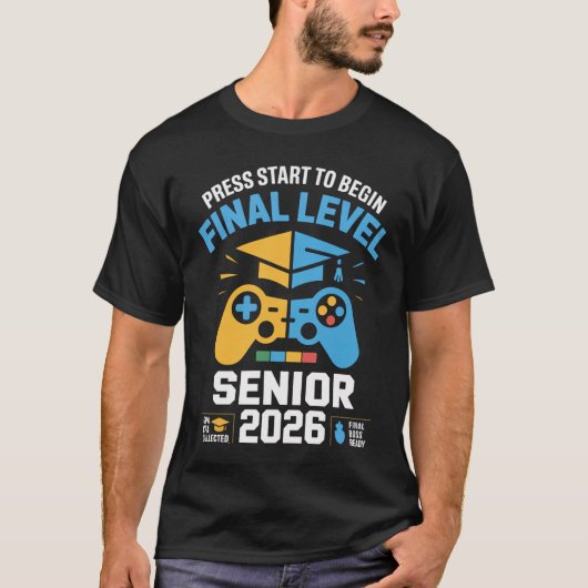 T-shirt Senior 2026 Gamer Graduation (Devant)