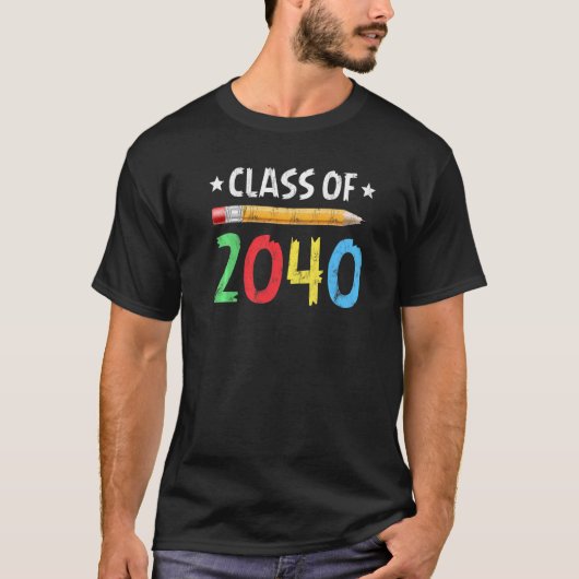 T-shirt Senior 2040 Retro Class Of 2040 Seniors Graduation (Devant)