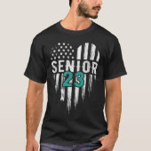 T-shirt Senior 23 2023 Graduate American Flag H (Devant)