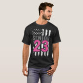 T-shirt Senior 23 2023 Graduate American Flag U (Devant entier)