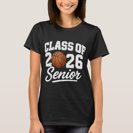 T-shirt Senior Cl 2026 Basketball Champion School Spirit A (Devant)