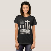 T-shirt Senior Class 2026 Cross Flag USA (Devant entier)