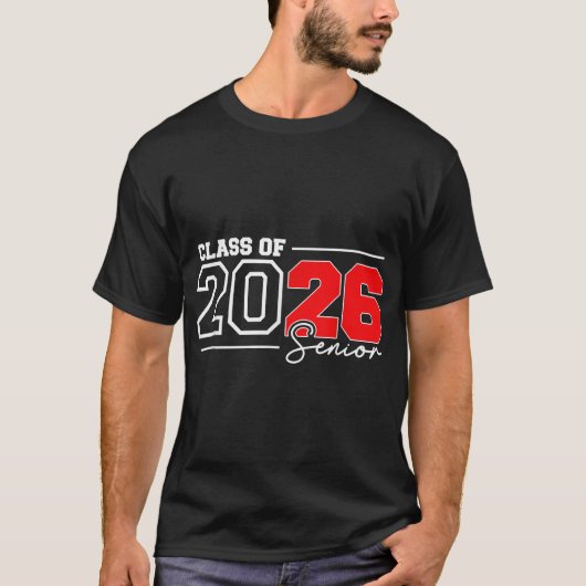 T-shirt Senior Class Of 2026 Graduation Senior 2026 Back (Devant)