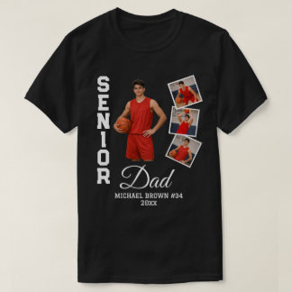T-shirt Senior Dad Custom Photo Collage Name Number Year