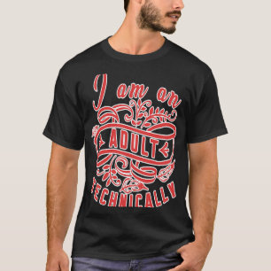 T-shirt Senior Fun Je suis un adulte techniquement