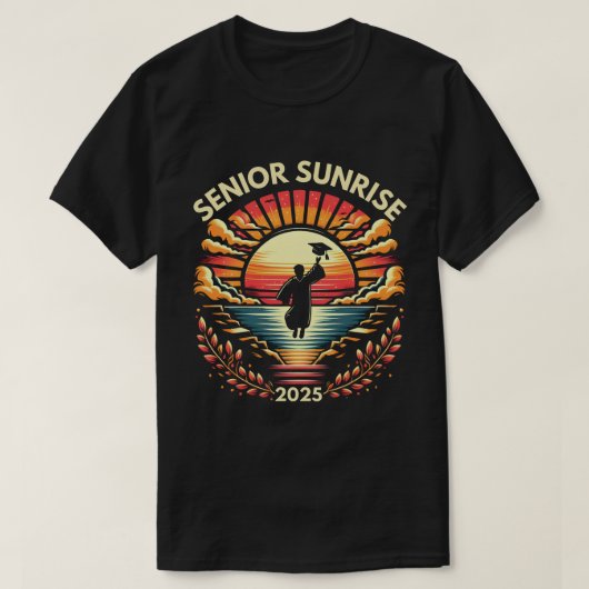 T-shirt Senior Sunrise 2025 Graduation Day Celebration Tee (Design devant)