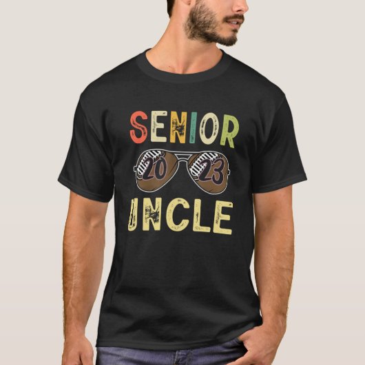 T-shirt Senior Uncle 2023 Cool Fier Football Senior Gradu (Devant)