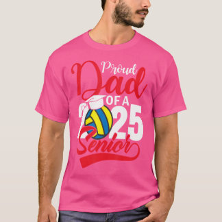 T-shirt Senior Volleyball Papa 2025 Fier Papa D'Un Volleyb